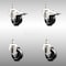Service Caster 3 Inch 316SS Soft Rubber Swivel 10mm Threaded Stem Caster Lock Brake, 2PK SCC-SS316TSTTL20S314-SRS-M1015-2-S2 - alternate 5